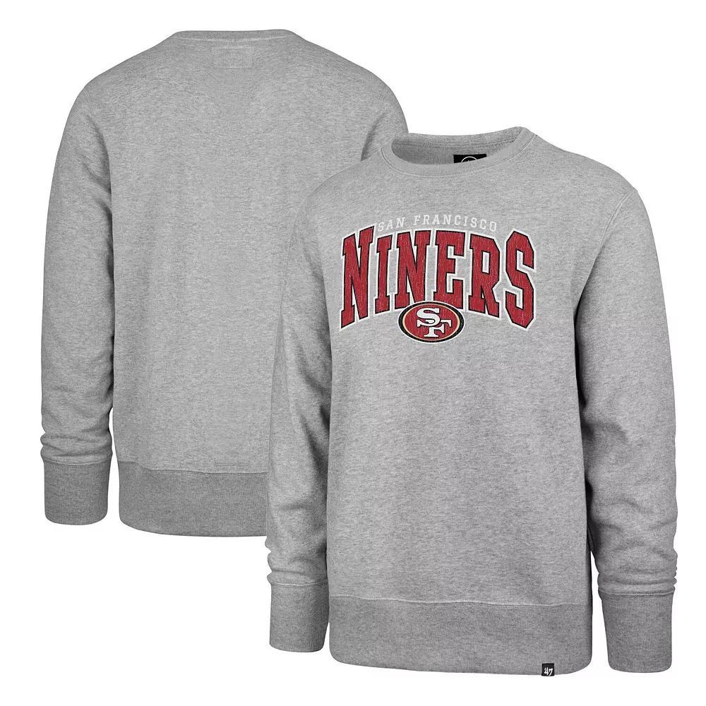 Men's '47 Gray San Francisco 49ers Varsity Block Headline Pullover Sweatshirt, Size: Small, Grey Product Image