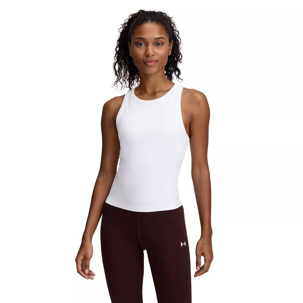 Women's Under Armour Motion High Neck Built-In Bra Tank Top, Size: Medium, Downpour Gray Product Image