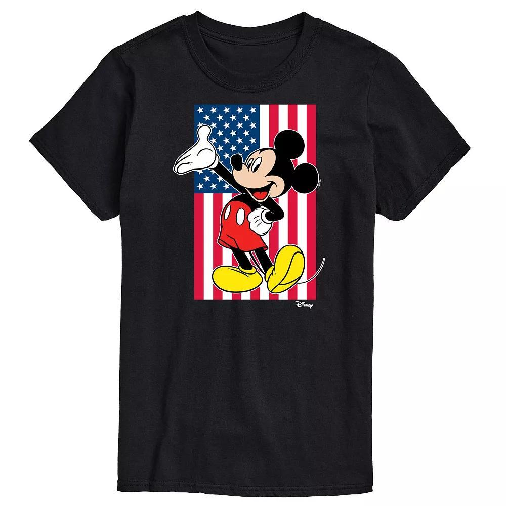 Disney's Mickey Mouse Men's Flag Graphic Tee, Size: Large, Black Product Image