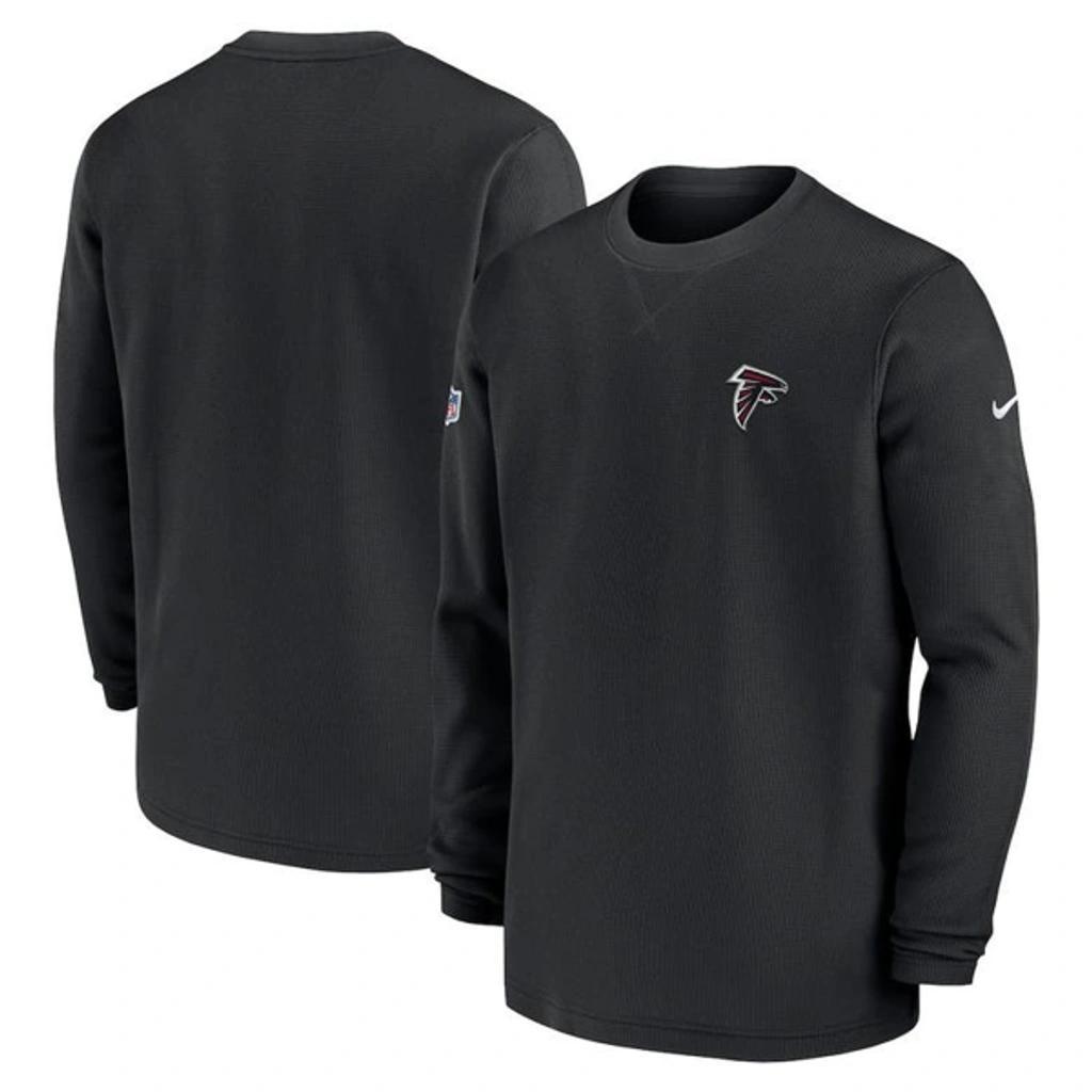NIKE Black Atlanta Falcons 2023 Sideline Throwback Heavy Brushed Waffle Long Sleeve Top Product Image