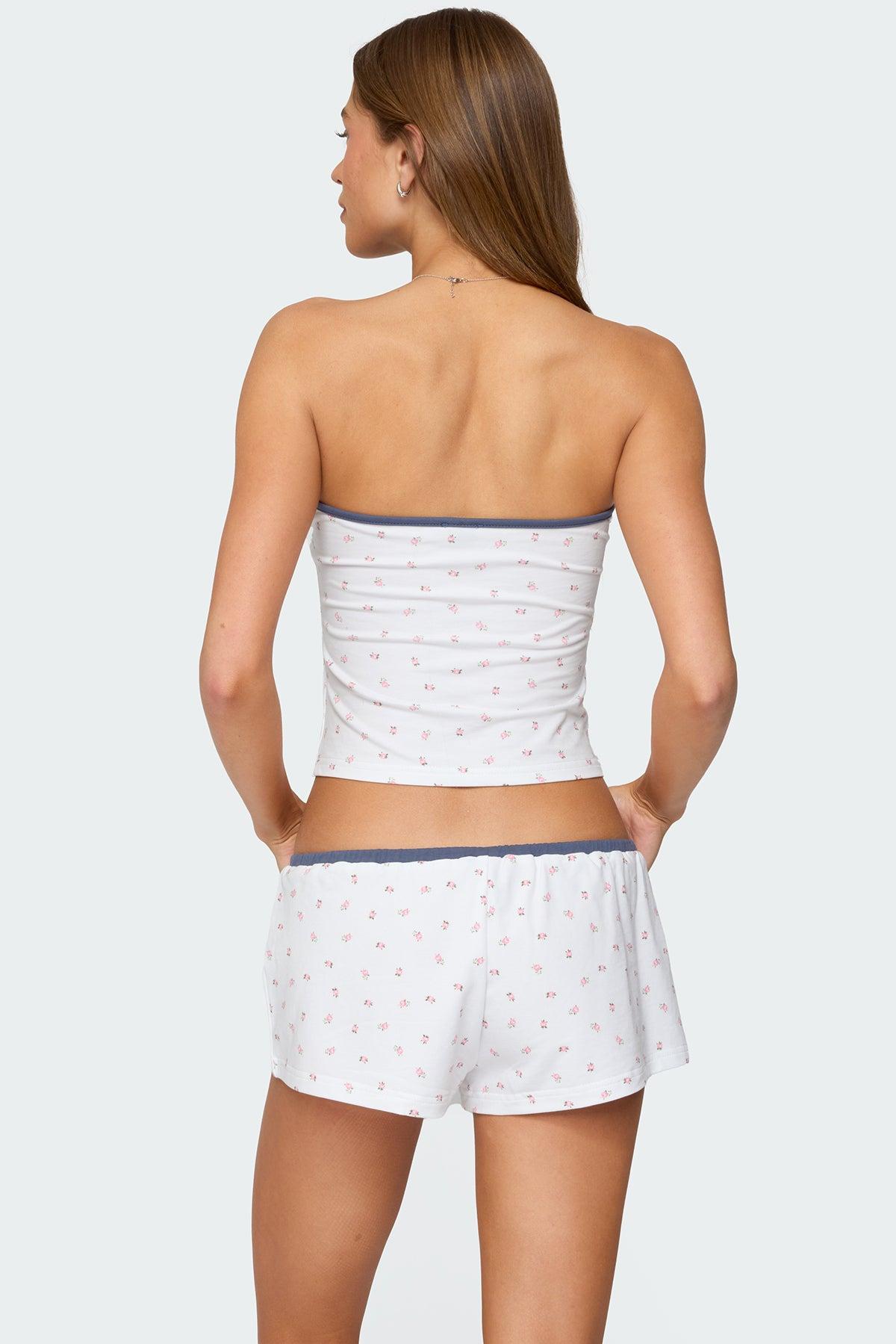 Stefi Floral Contrast Tube Top Product Image