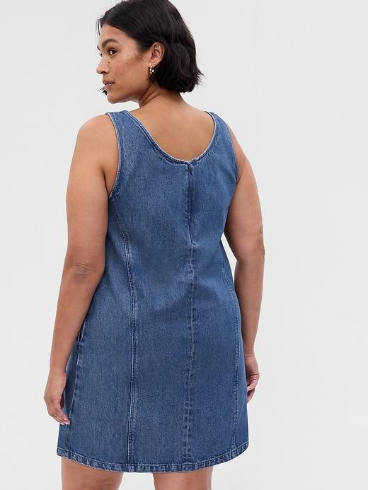 A-Line Denim Mini Dress Product Image