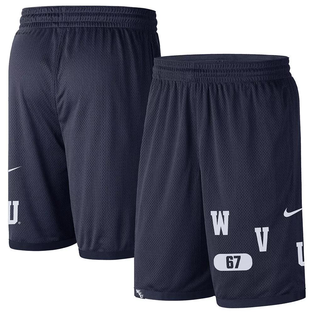Men's Nike Navy West Virginia Mountaineers Wordmark Performance Shorts, Size: Small, Blue Product Image