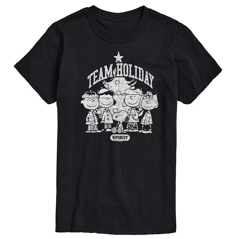 Men's Peanuts Team Holiday Spirit Graphic Tee, Size: Large, Red Product Image