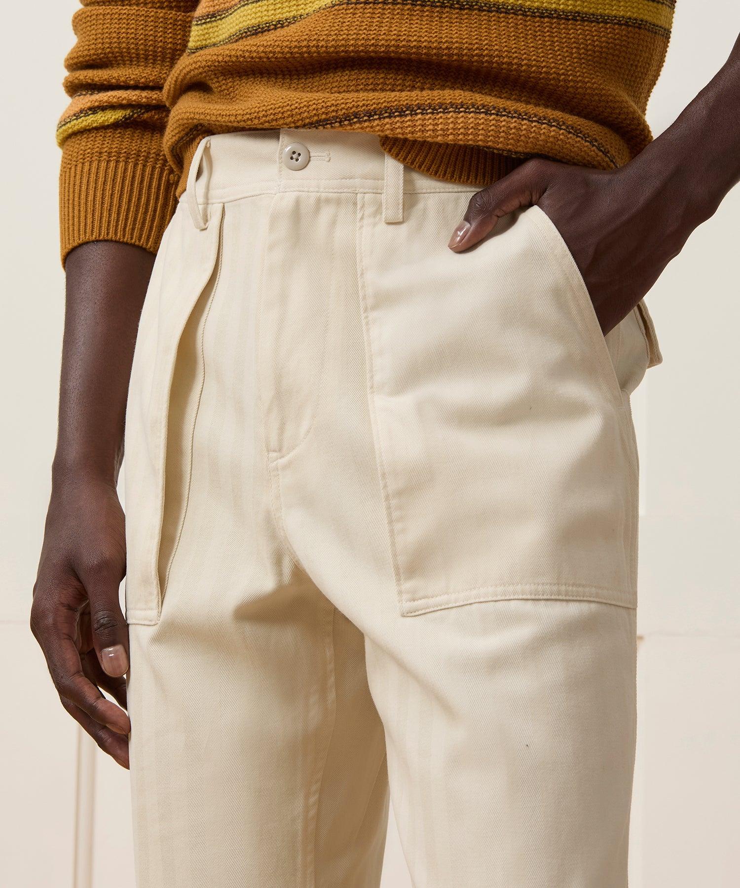Relaxed Herringbone Twill Camp Pant Product Image