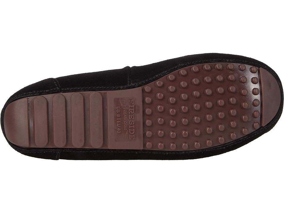 Fireside by Dearfoams Victoria Genuine Shearling Lace Womens Moccasin Slippers Product Image