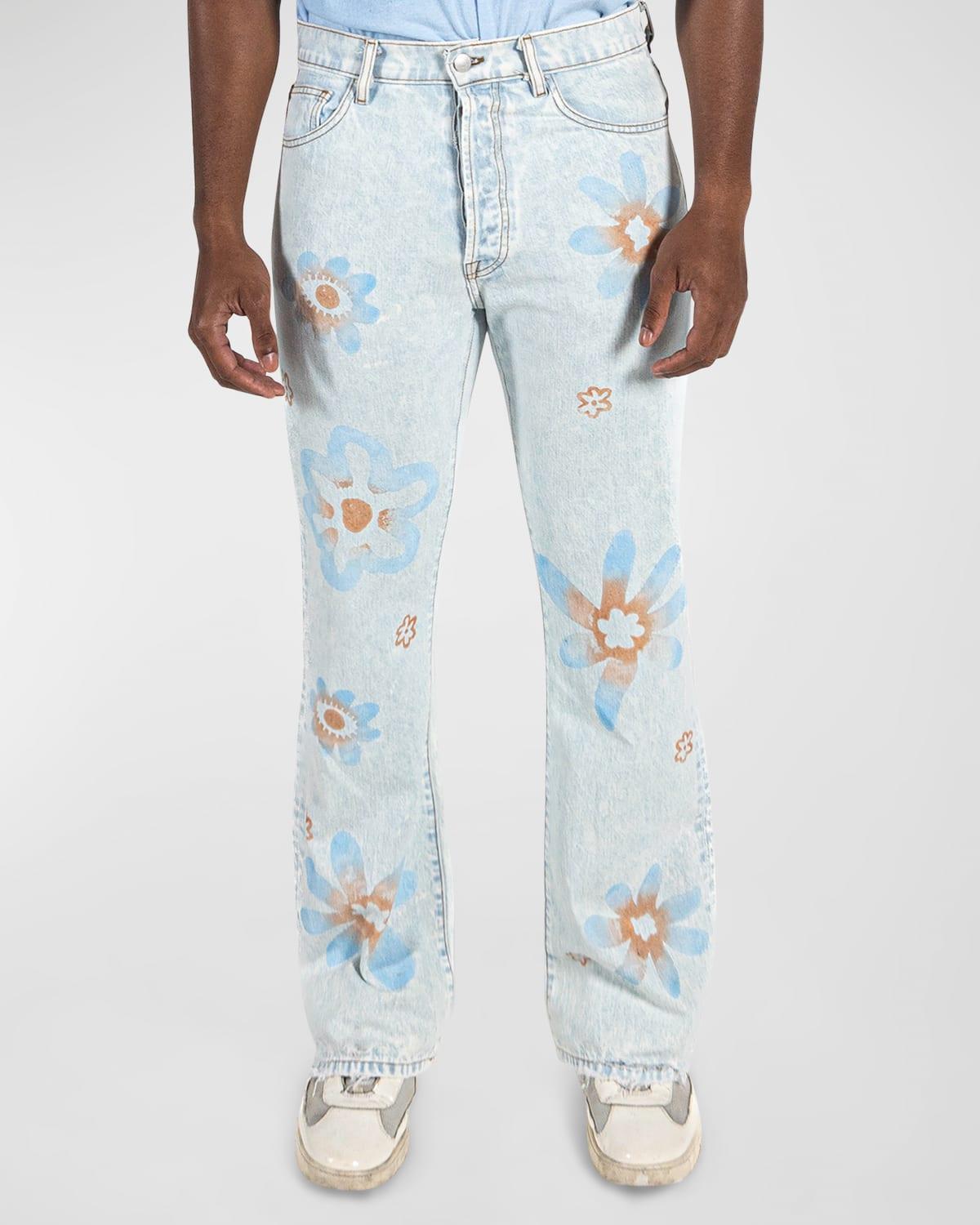 Men's Floral Studio Jeans  Product Image