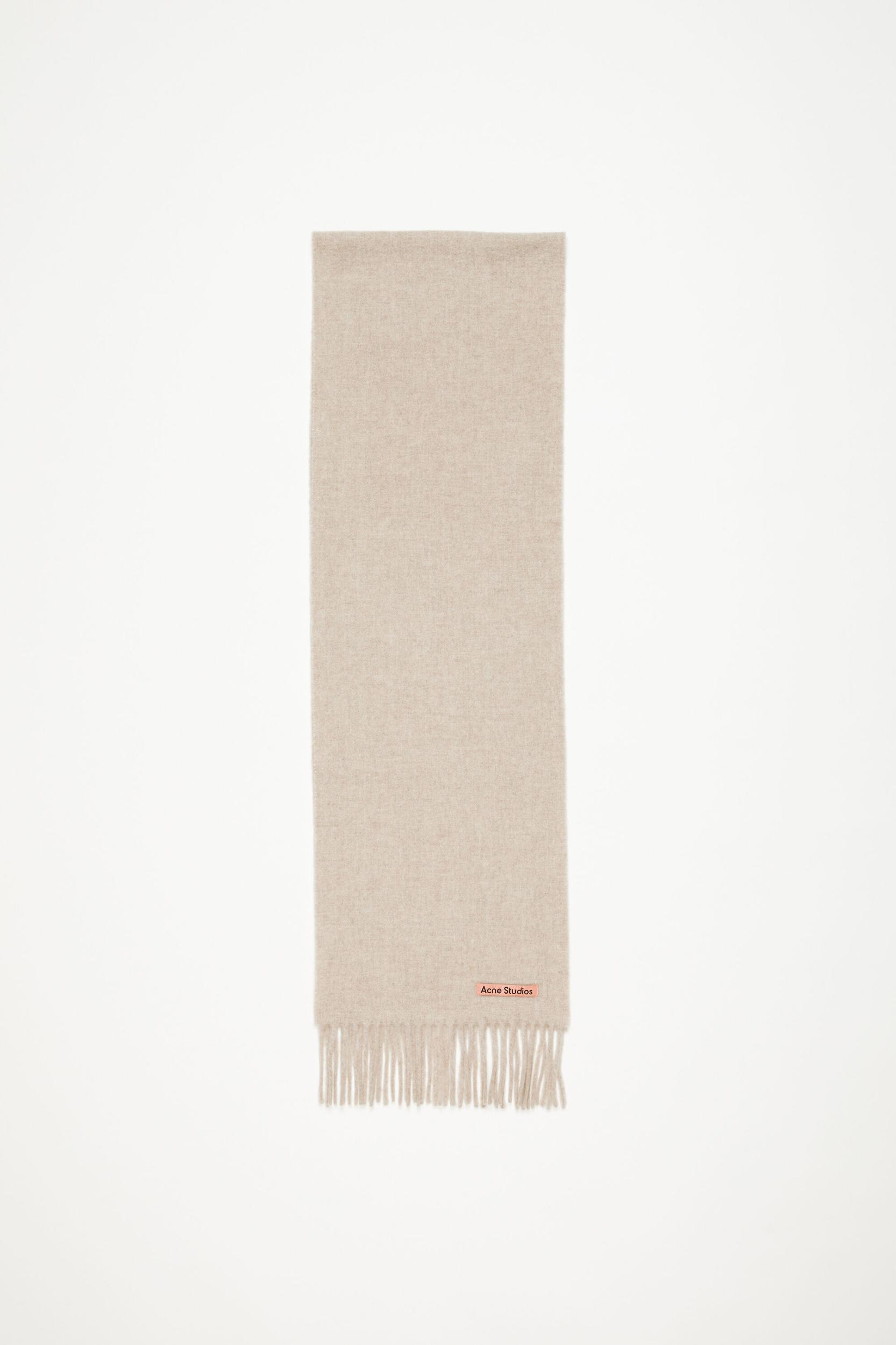 Fringe wool scarf - skinny Product Image