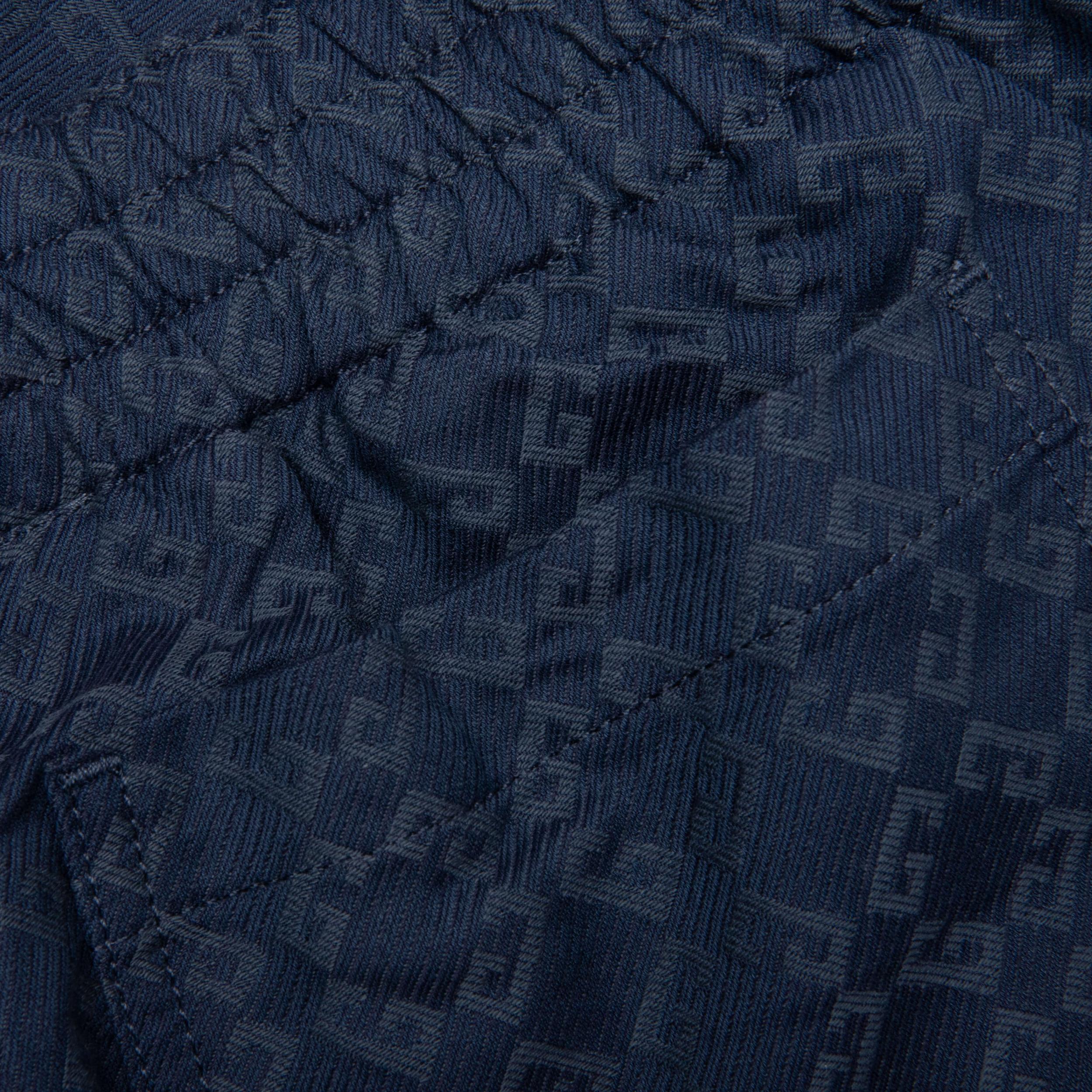 Shiny Monogram 72 Denim Bermuda Shorts - Grey/Blue Male Product Image