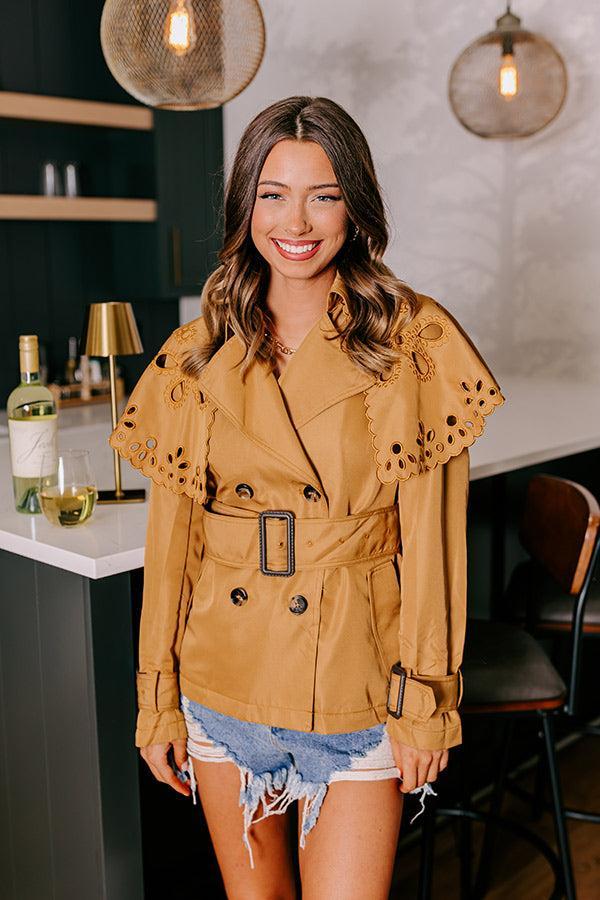 Pumpkin Spice Feels Eyelet Jacket Product Image
