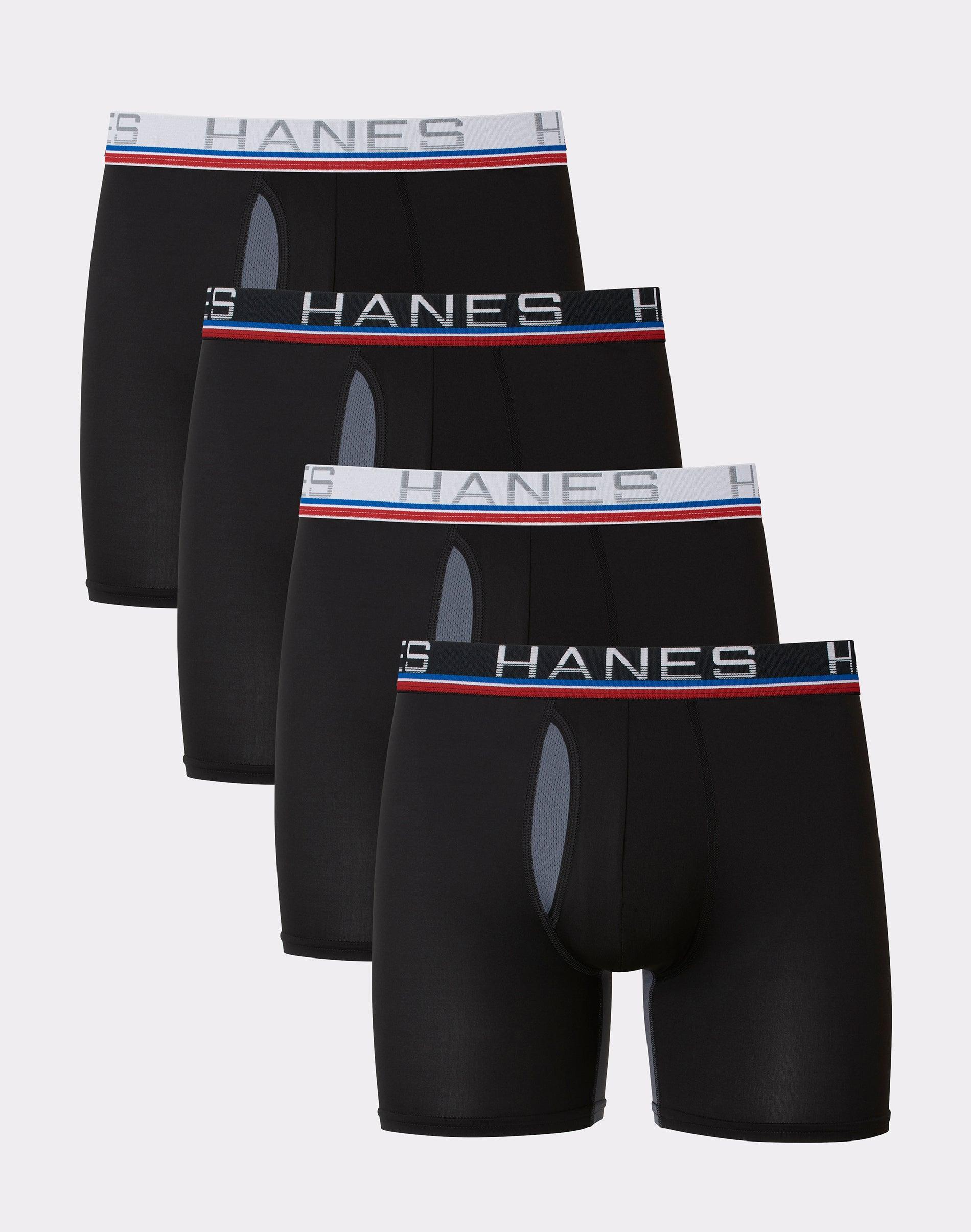 Hanes Ultimate Mens Performance Boxer Brief Underwear, X-Temp, Assorted 4-Pack 2XL Product Image