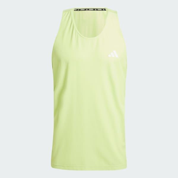 adidas Own The Run Tank Top White S Mens Product Image