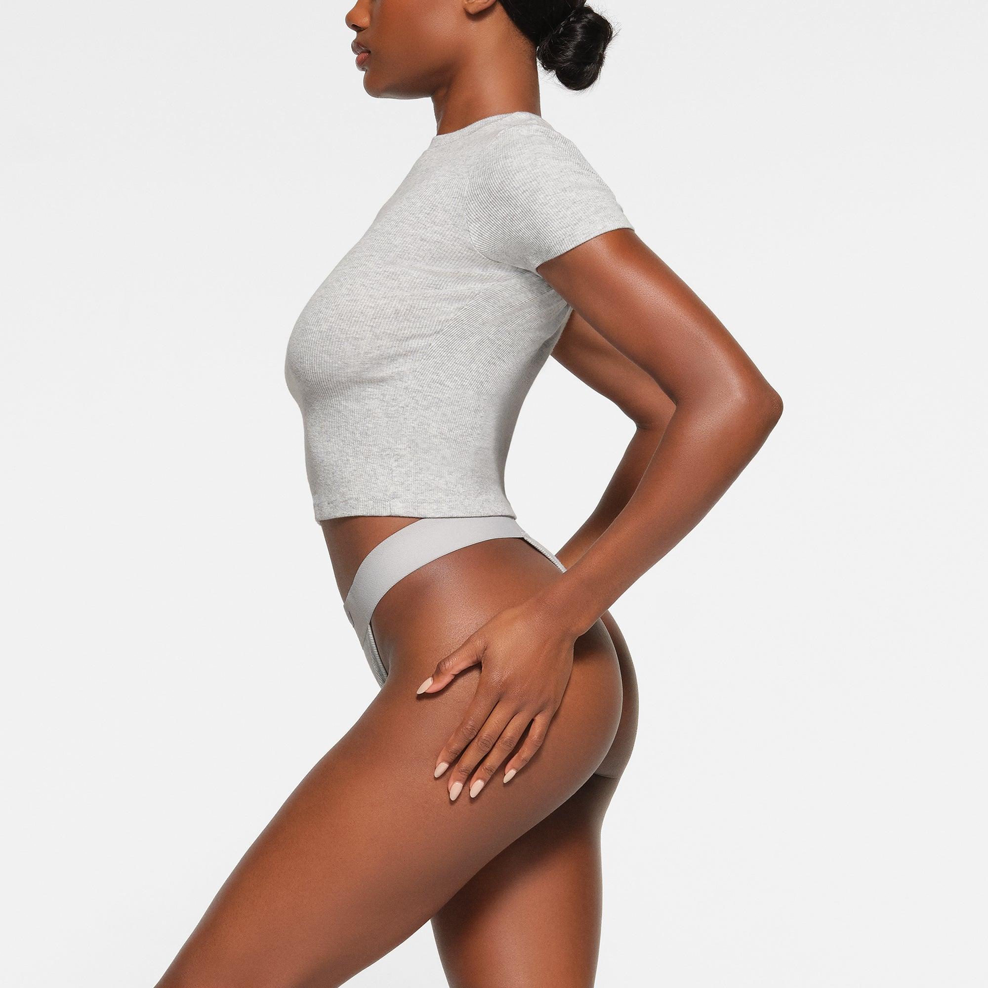 COTTON RIB T-SHIRT | LIGHT HEATHER GREY Product Image