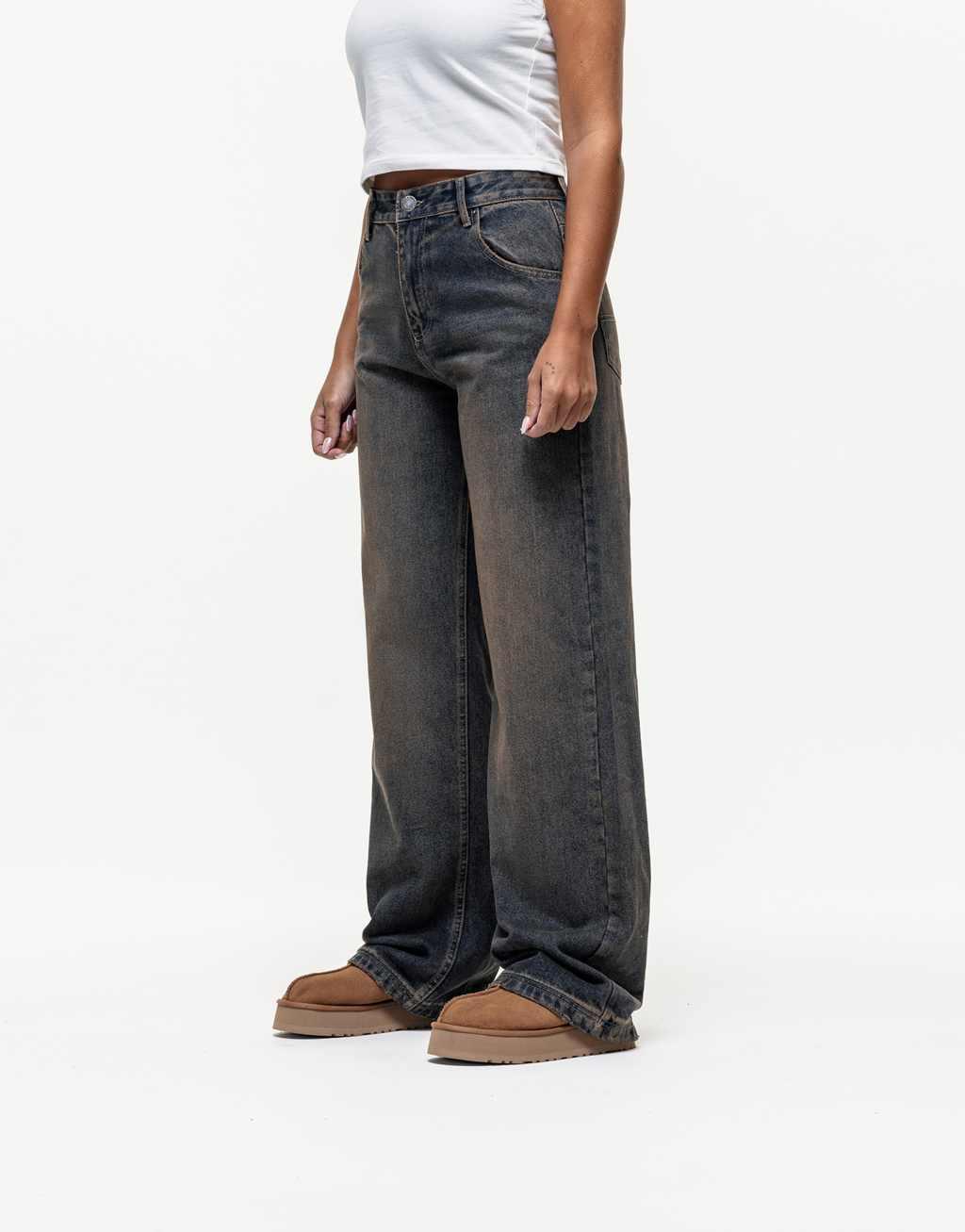 Good For Nothing baggy jeans in blue rust wash Product Image
