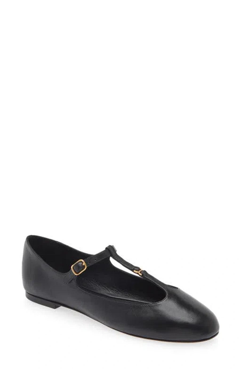 CHLOÉ Marcie Embellished Leather Ballet Flats In Black Product Image