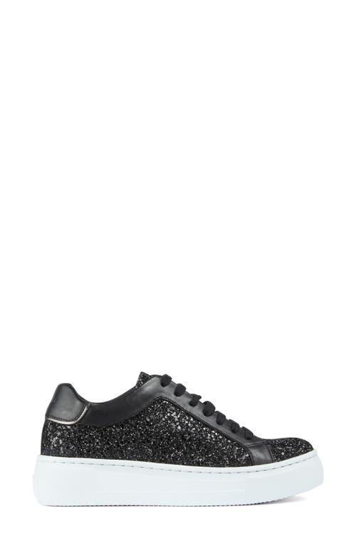 LK BENNETT Womens Lift Glitter-embellished Platform Woven Low-top Trainers Bla-blac In Bla-black Product Image