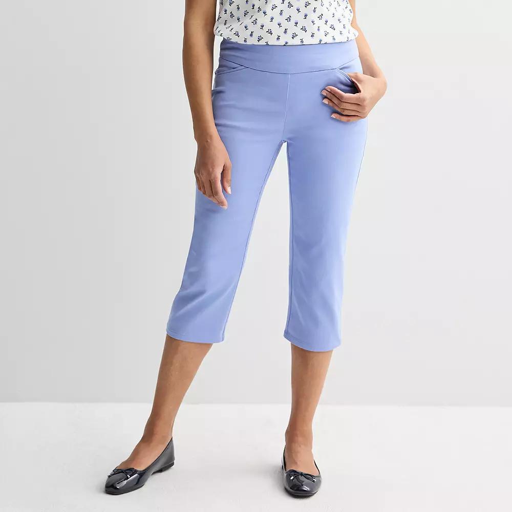 Women's Croft & Barrow® Effortless Stretch Capri Pants, Size: 14, Palmer Peri Product Image