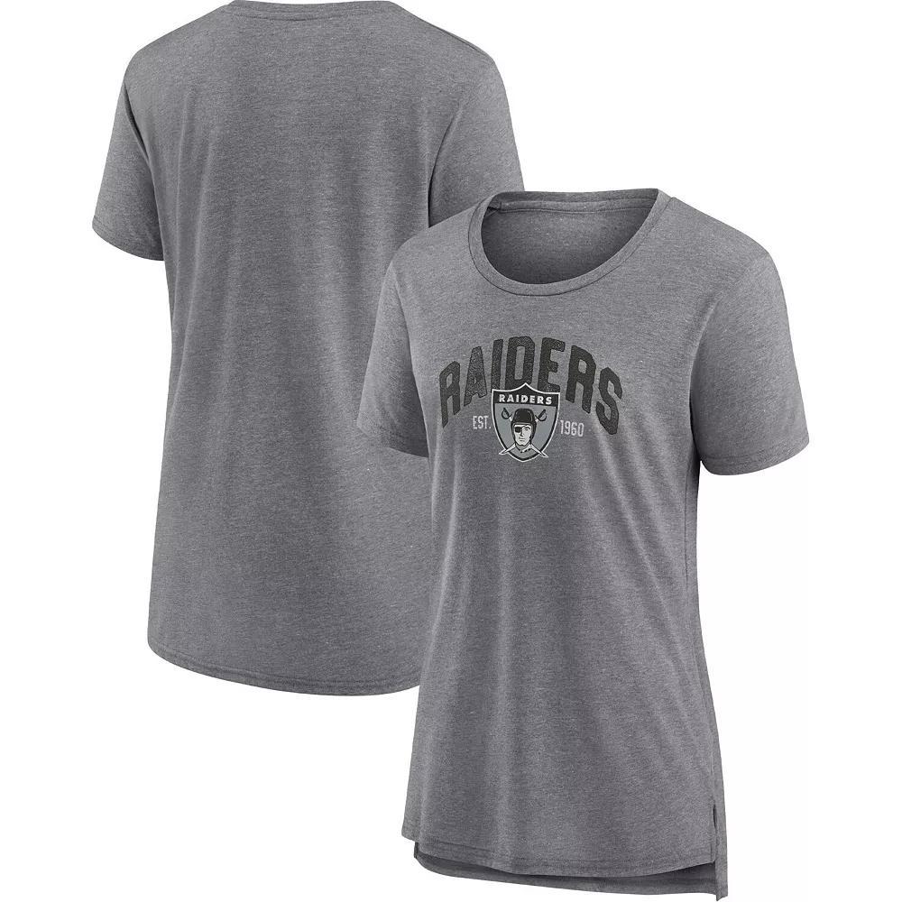 Women's Fanatics Branded Heathered Gray Washington Commanders Drop Back Modern T-Shirt, Size: Small, Wft Grey Product Image