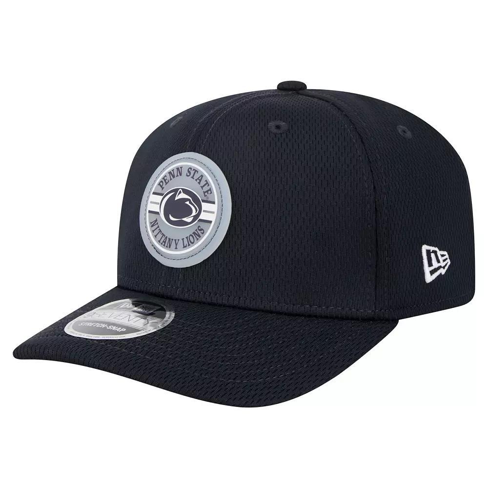 Men's New Era Navy Penn State Nittany Lions Patched 9SEVENTY Stretch-Snap Adjustable Hat, Blue Product Image