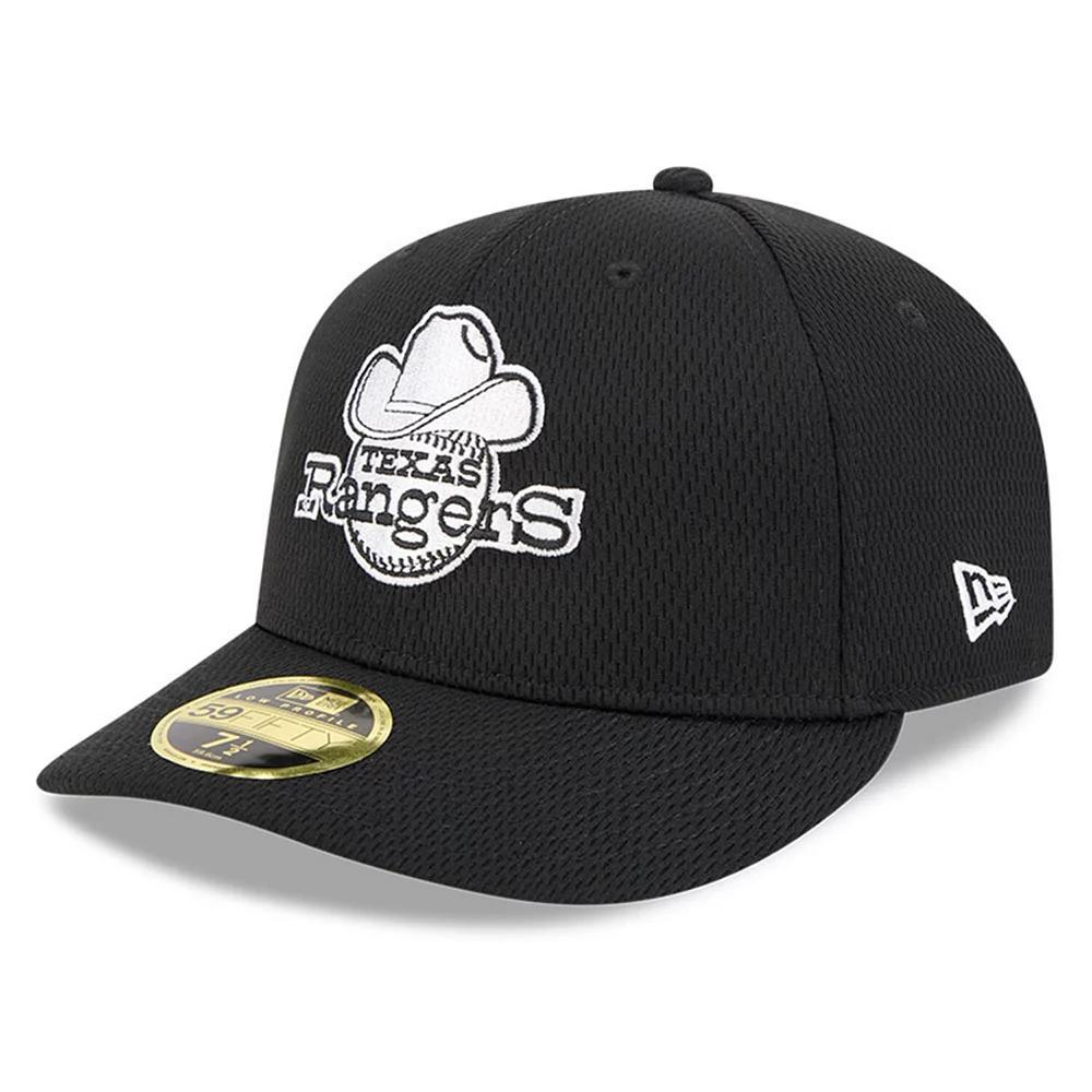 Men's New Era Black Texas Rangers 2025 MLB Clubhouse Low Profile 59FIFTY Fitted Hat, Size: 7 3/8 Product Image