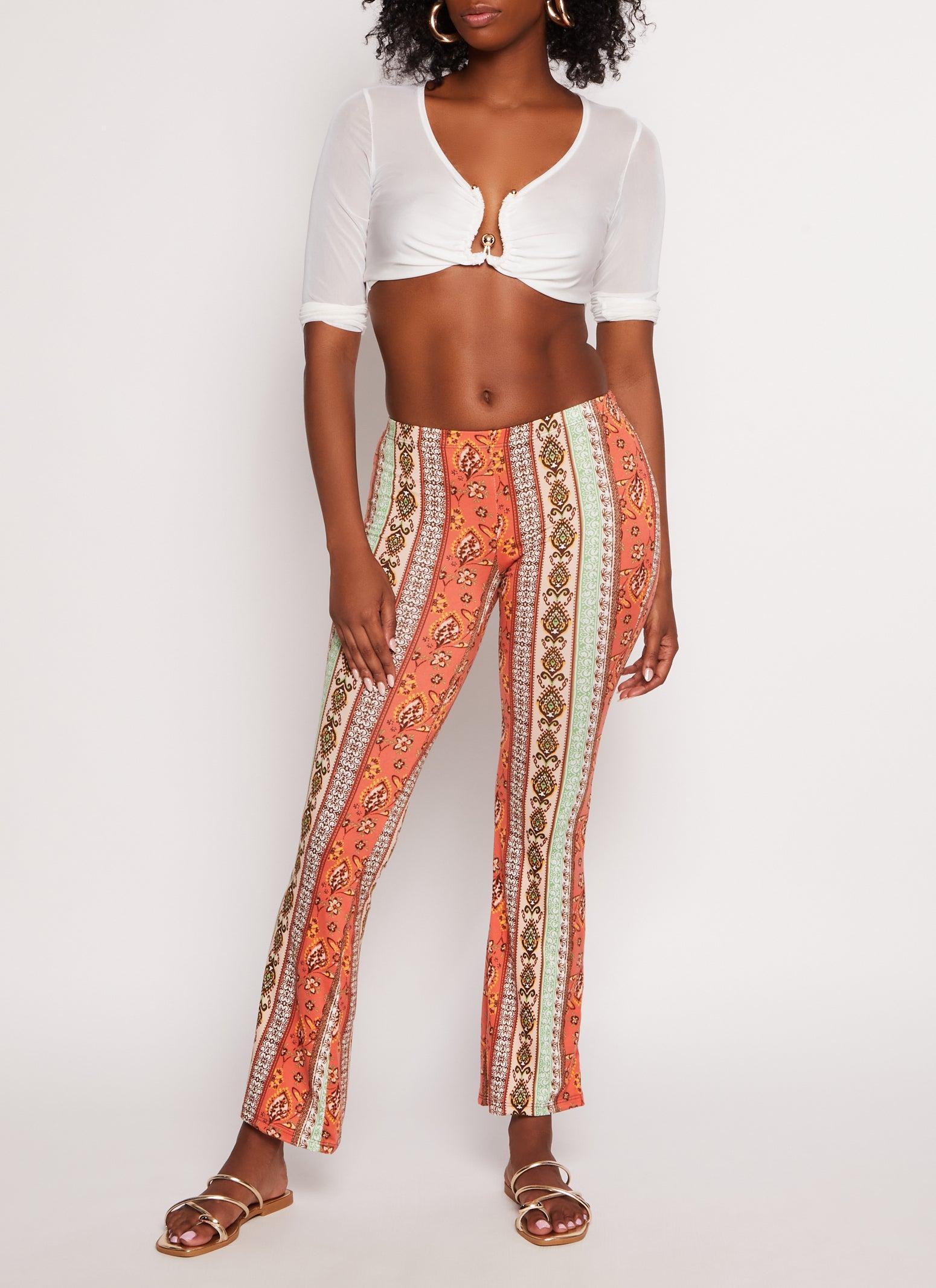 Womens Border Boho Print Pants Product Image