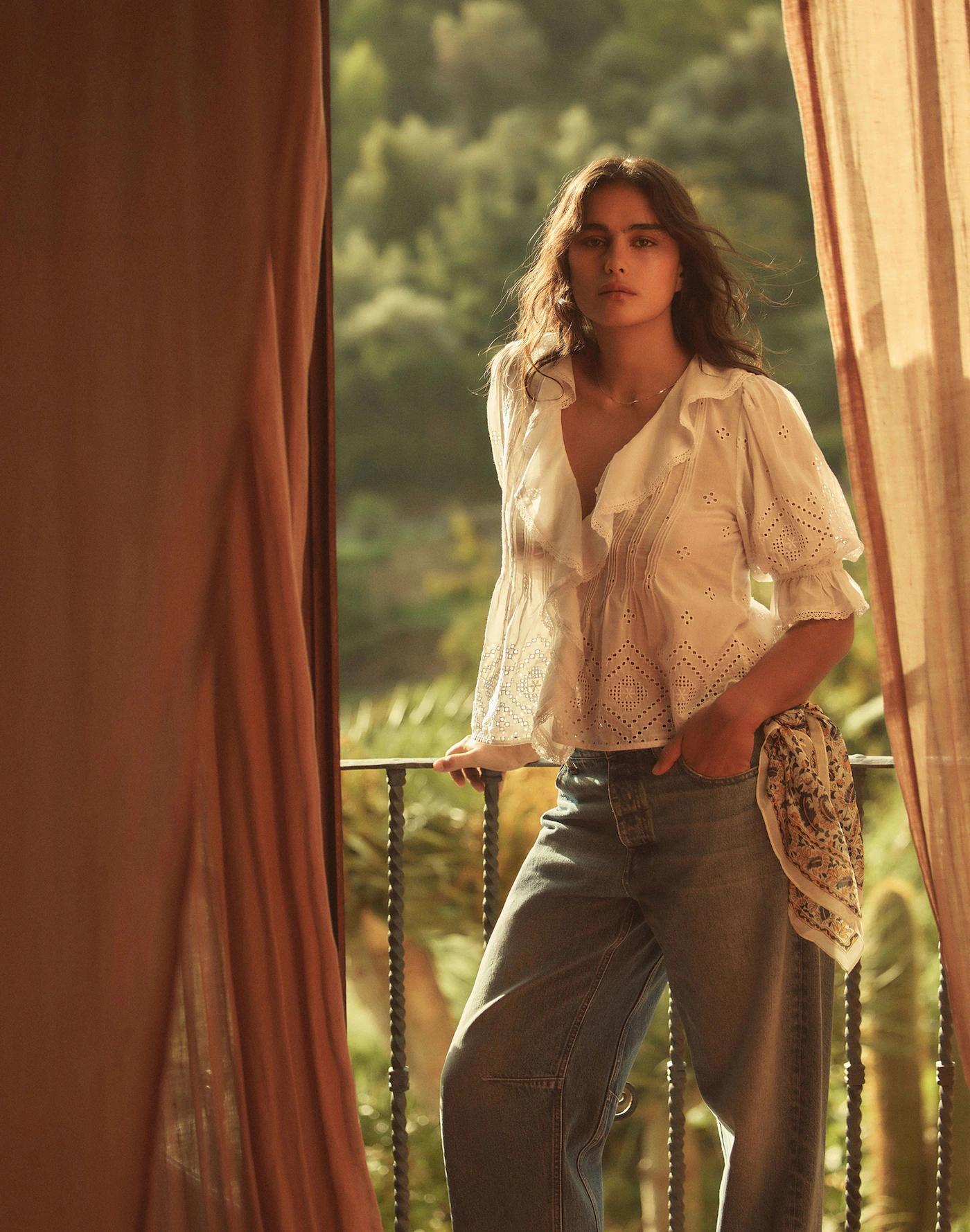 The Petite Darted Barrel-Leg Jean Product Image