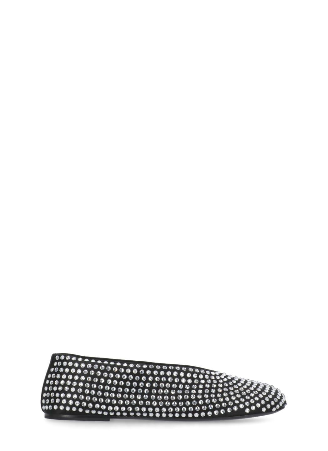 KHAITE Marcy Crystal-embellished Flats In Black Product Image