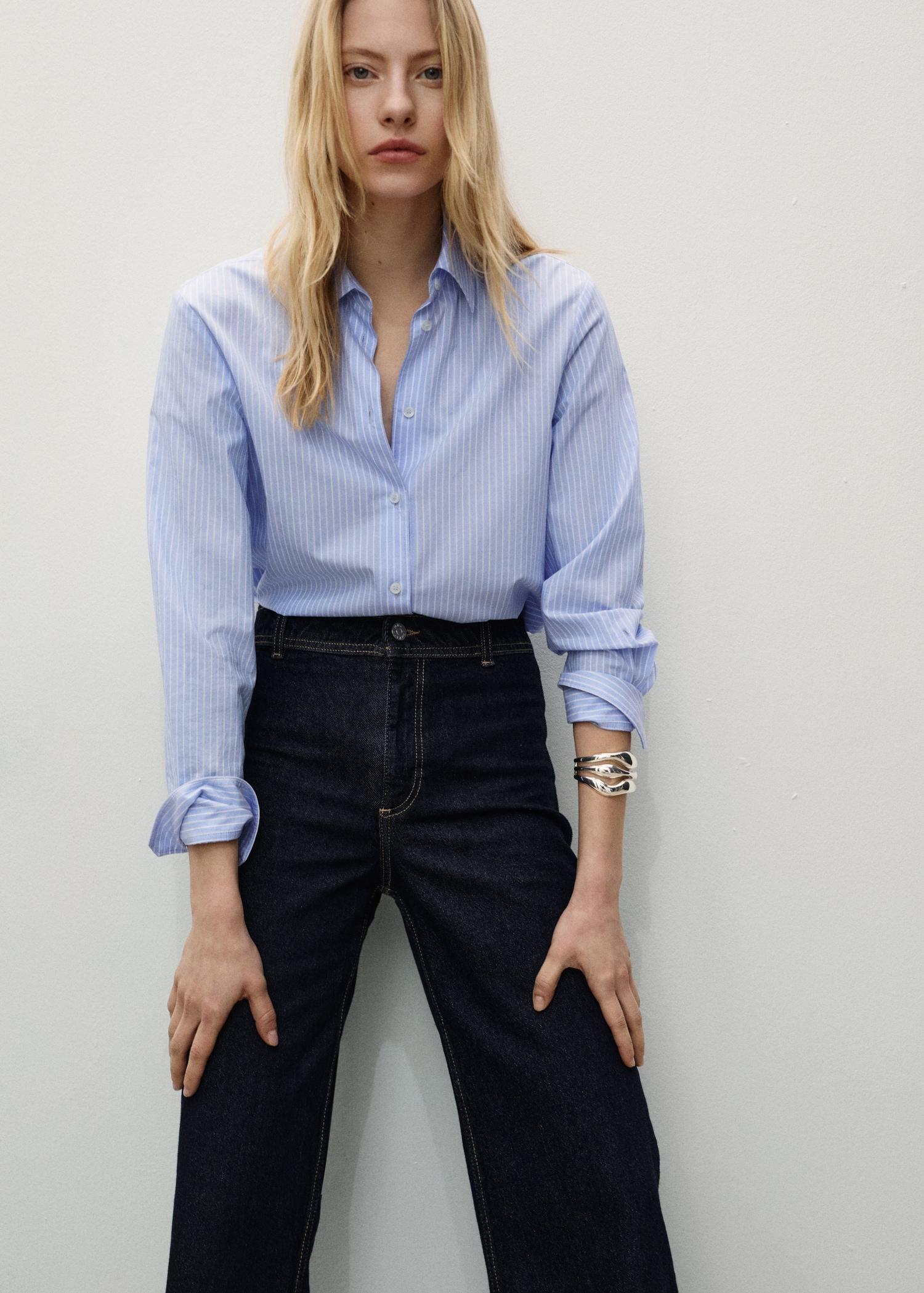 Catherin rinse-wash culotte jeans - Women | MANGO USA Product Image