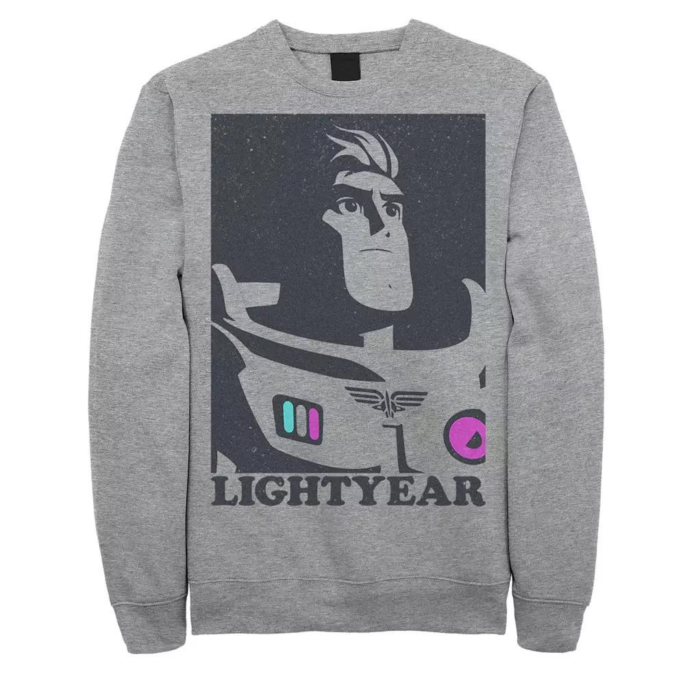 Disney / Pixar's Lightyear Buzz Men's Black And White Contrast Sweatshirt, Size: XXL, Athletic Grey Product Image