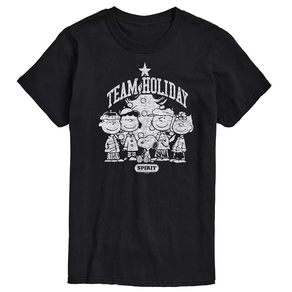 Men's Peanuts Team Holiday Spirit Graphic Tee, Size: Large, Red Product Image