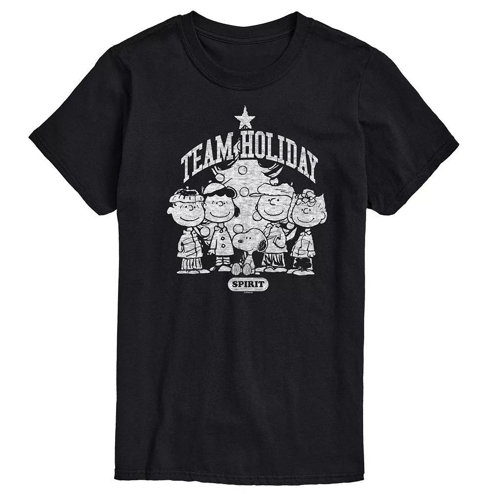 Men's Peanuts Team Holiday Spirit Graphic Tee, Size: Large, Red Product Image