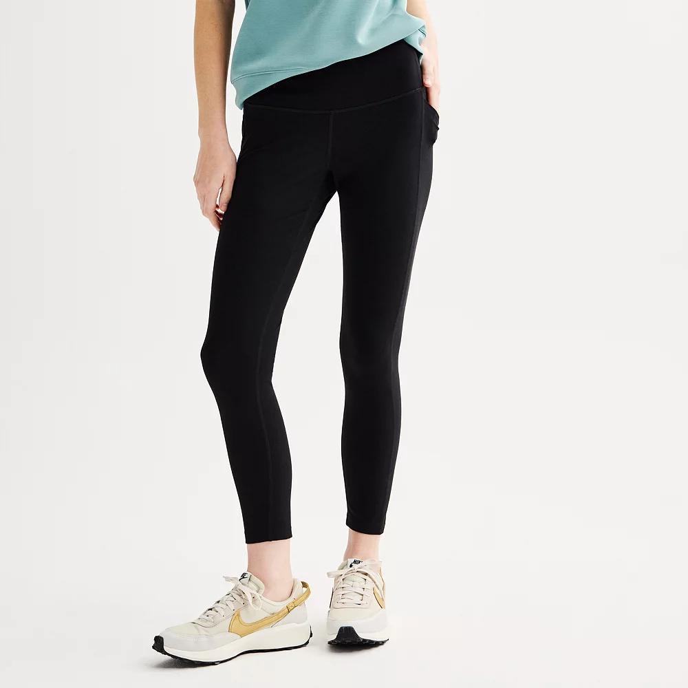 Women's FLX High-Rise Affirmation 7/8 Pocket Leggings, Size: Small, Mineral Black Product Image