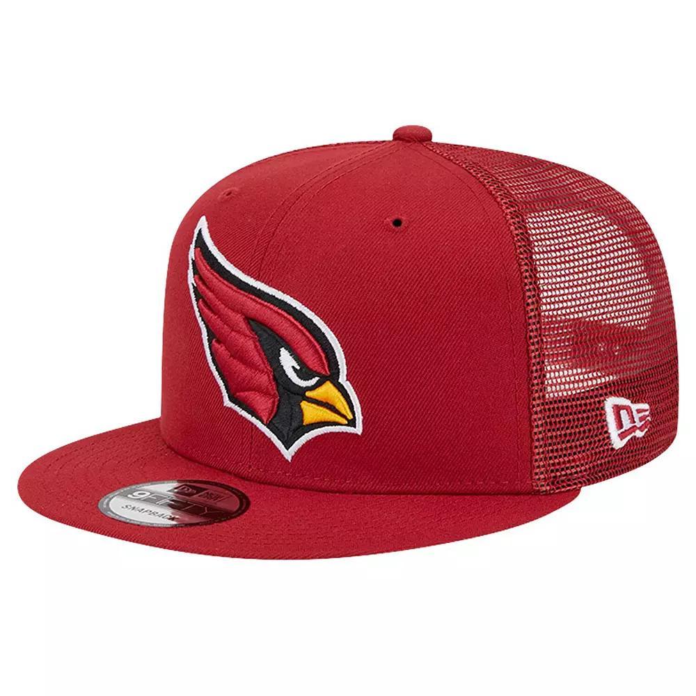 Mens New Era Cardinal Arizona Cardinals Main Trucker 9FIFTY Snapback Hat Product Image