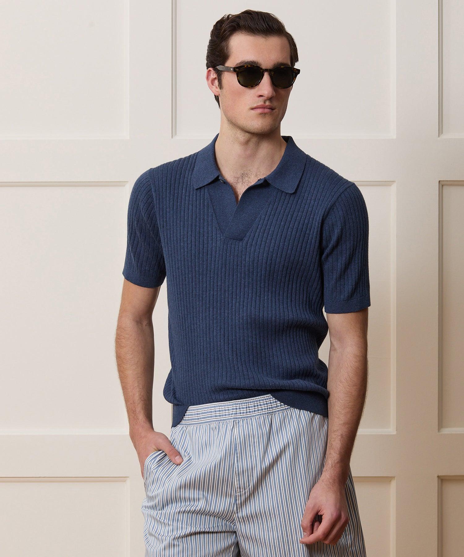 Slim Cotton-Cashmere Sweater Polo Product Image