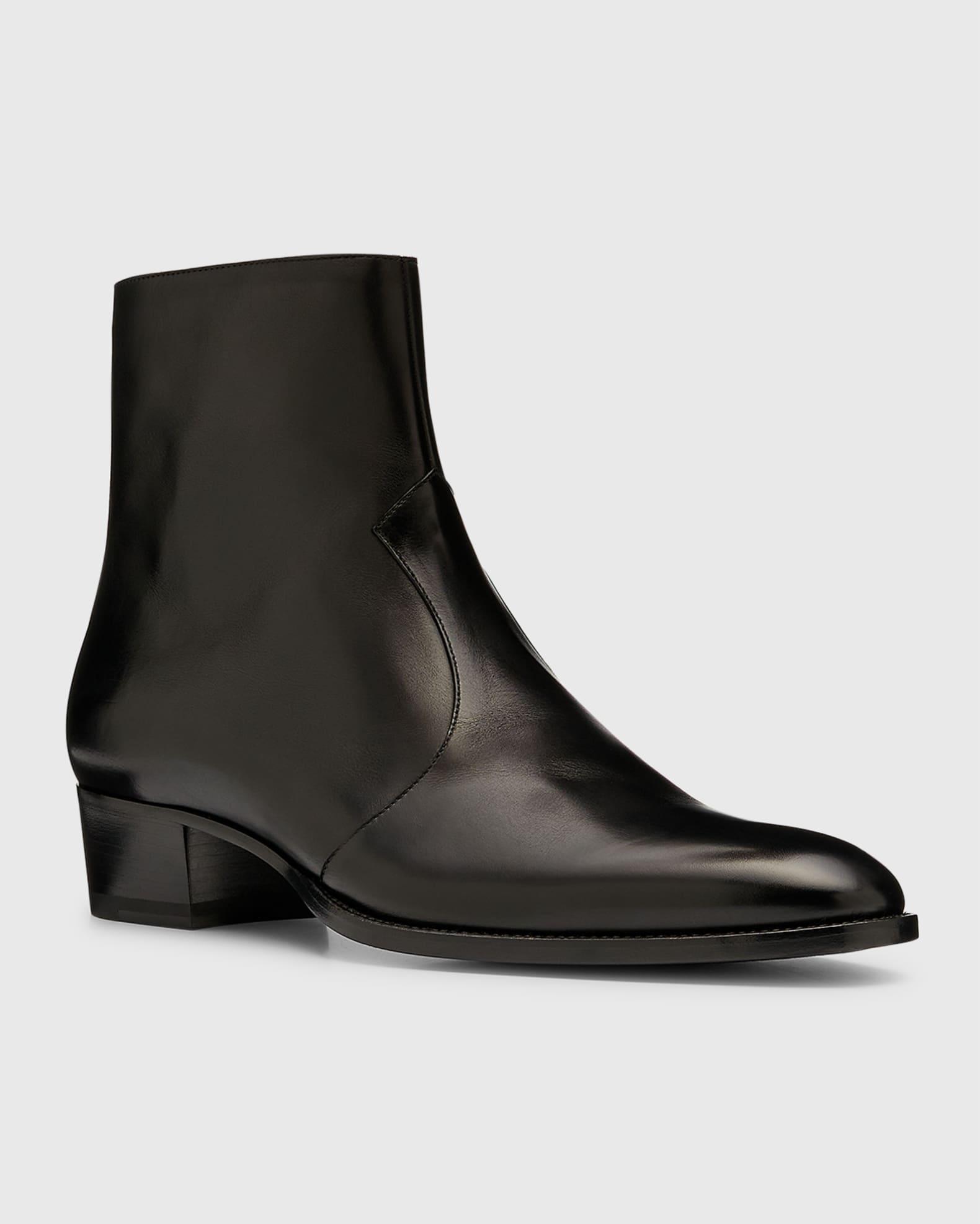 Men's Wyatt 40 Leather Zip Ankle Boots Product Image