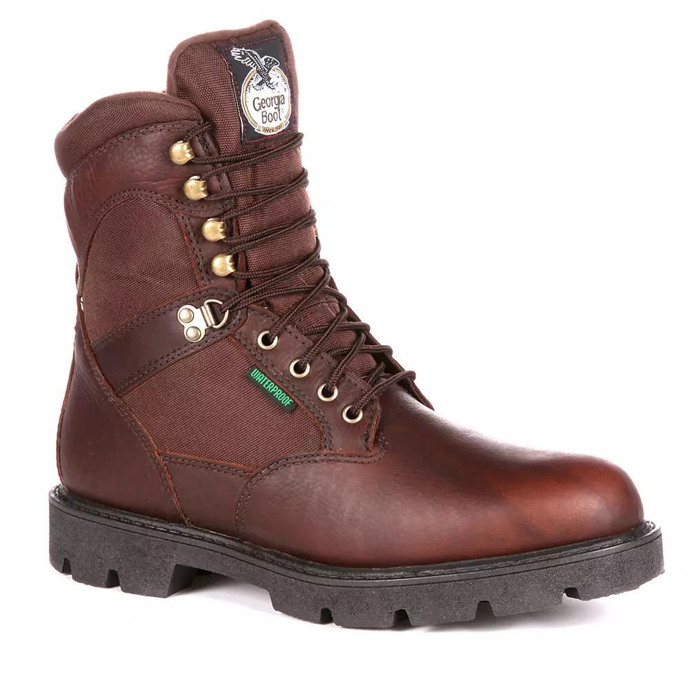 Georgia Boots Homeland Men's 8-in. Waterproof Insulated Work Boots, Size: 10.5 Wide, Brown Product Image