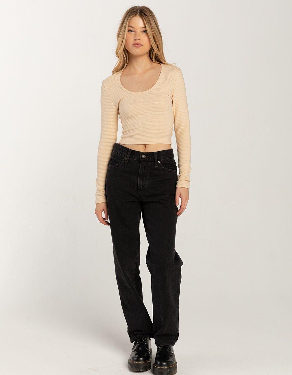 BRIXTON Anita Womens Long Sleeve Knit Top - OFF WHITE Product Image