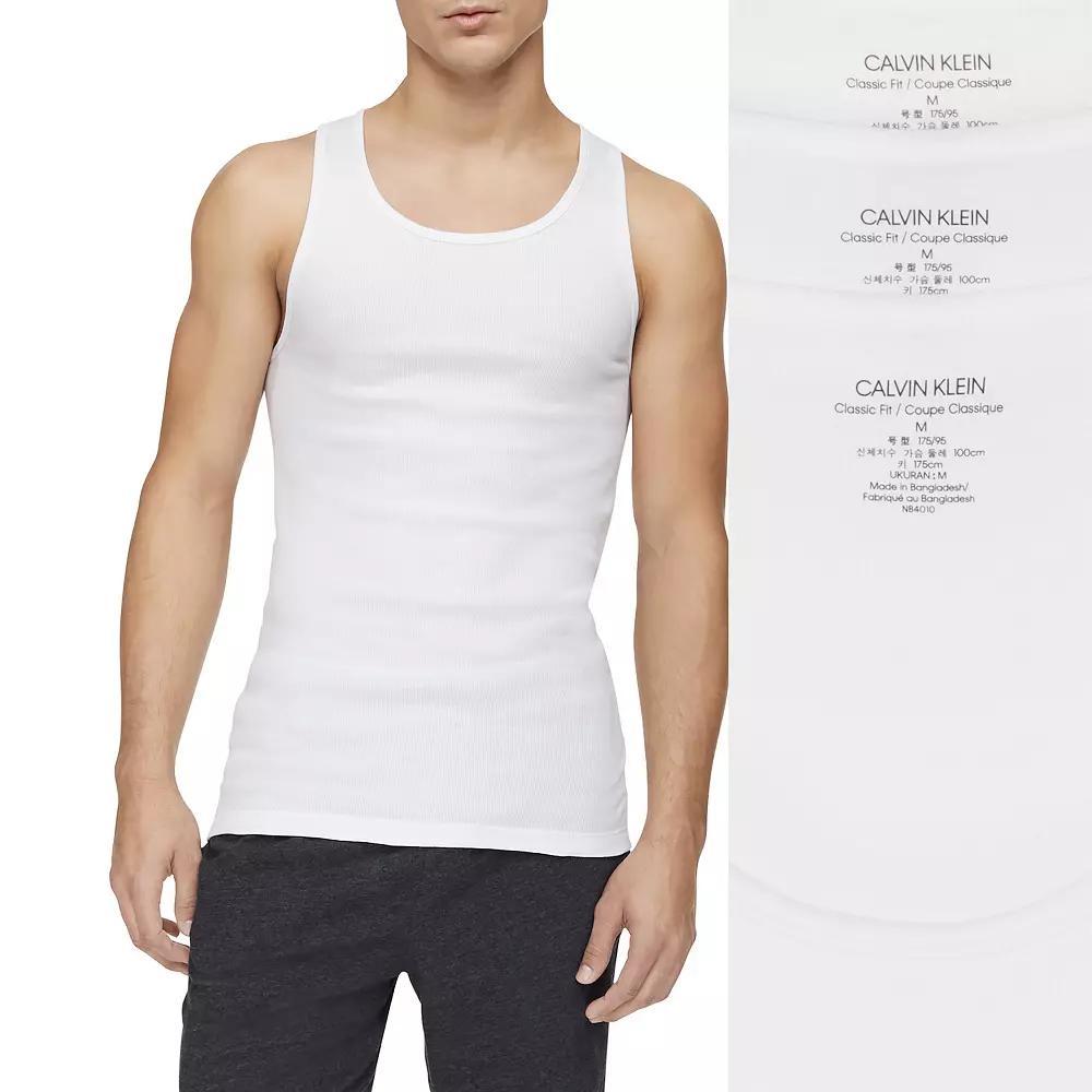 Men's Calvin Klein 3-pack Tank Top, Size: Large, White Product Image
