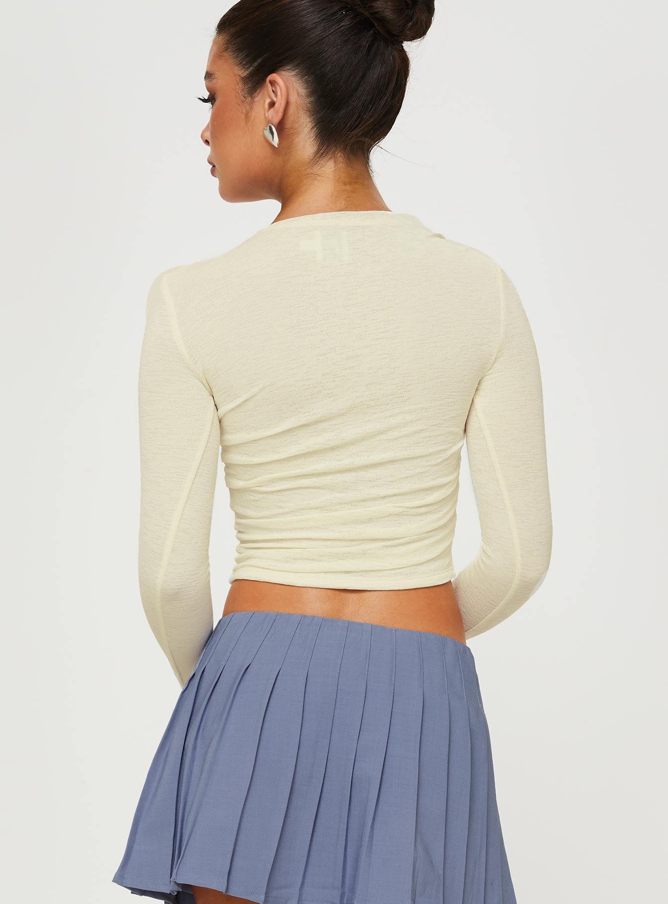 Luvinia Long Sleeve Top Cream Product Image