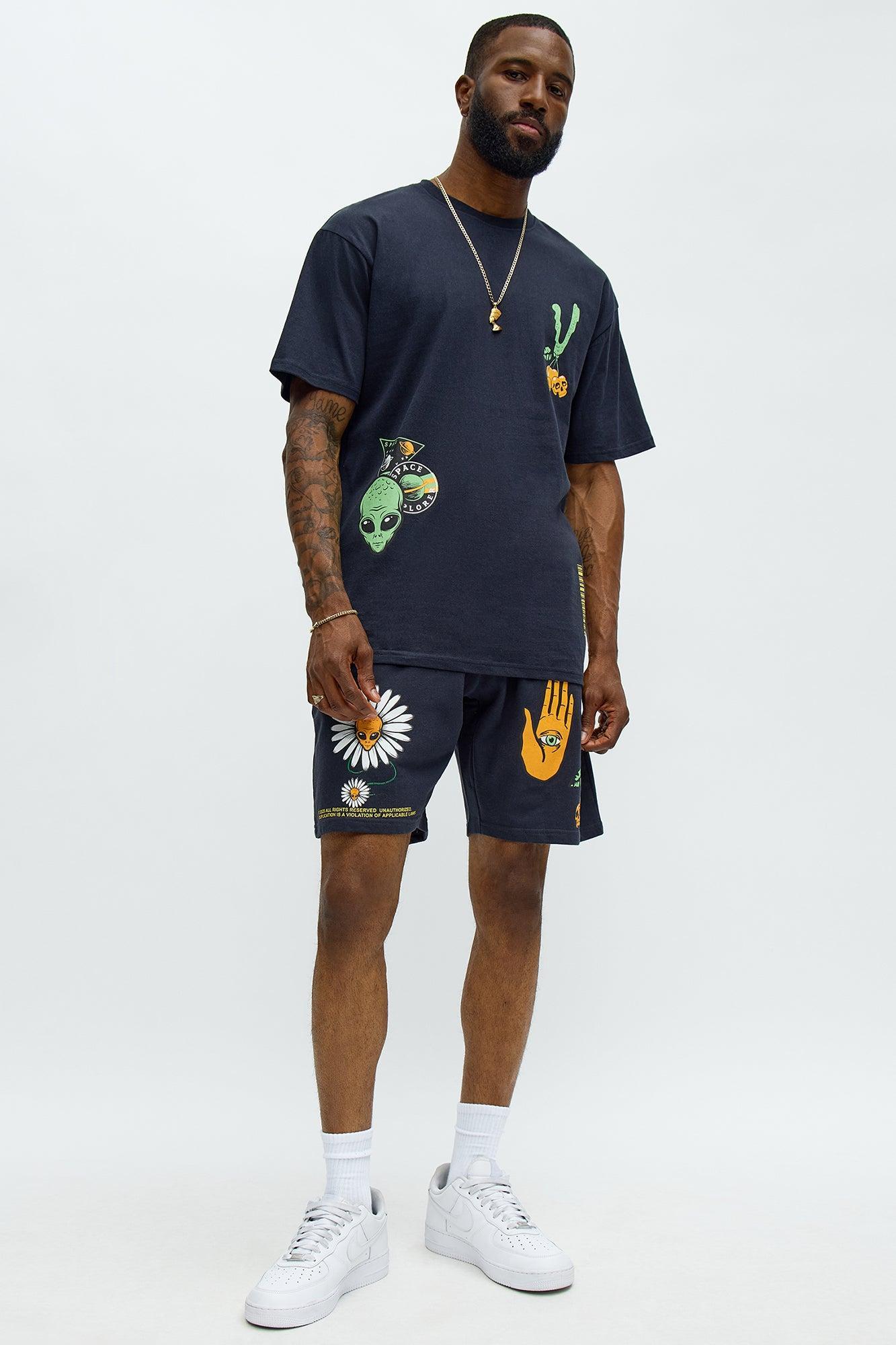 Stack Cash Chase Stars Sweatshorts - Black Product Image