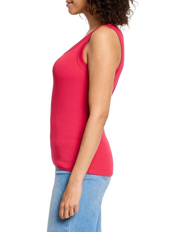 Wide Stripe Rib Knit High Neck Tank Product Image