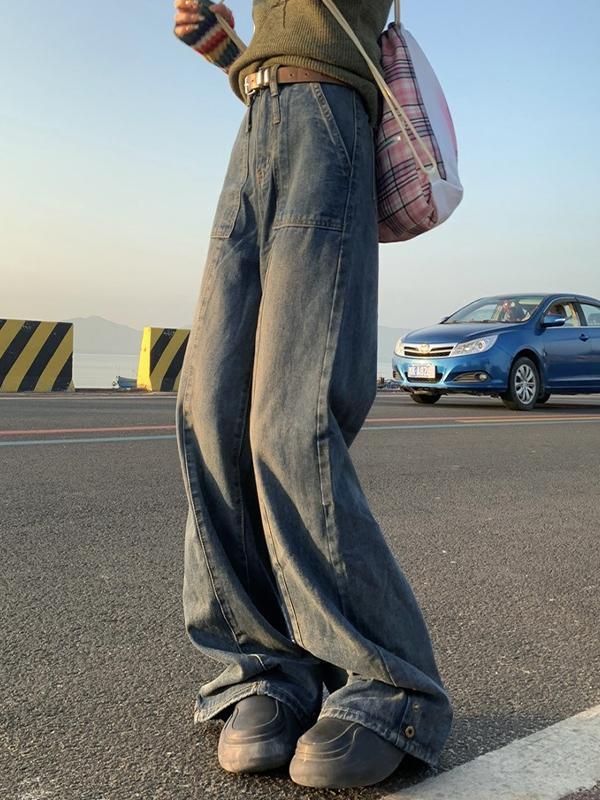 Vintage Distressed Boyfriend Jeans Product Image