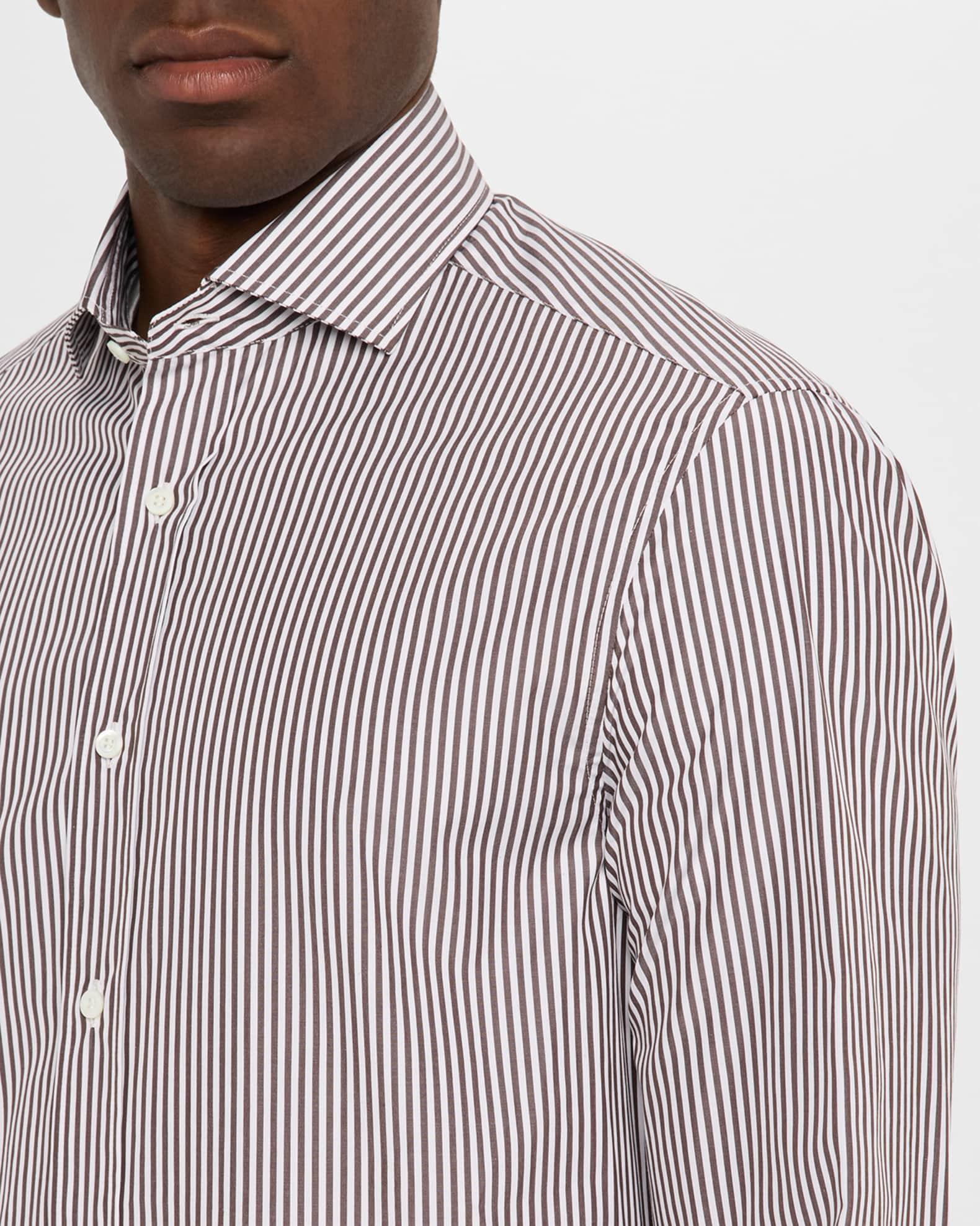 Men's Narrow Striped Long-Sleeve Shirt Product Image