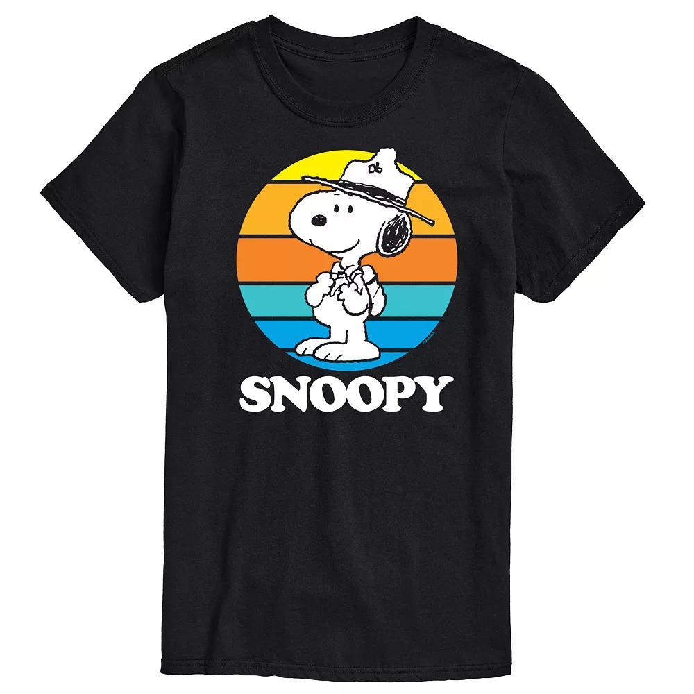 Big & Tall Peanuts Beagle Scouts Snoopy Sunset Graphic Tee, Mens Product Image