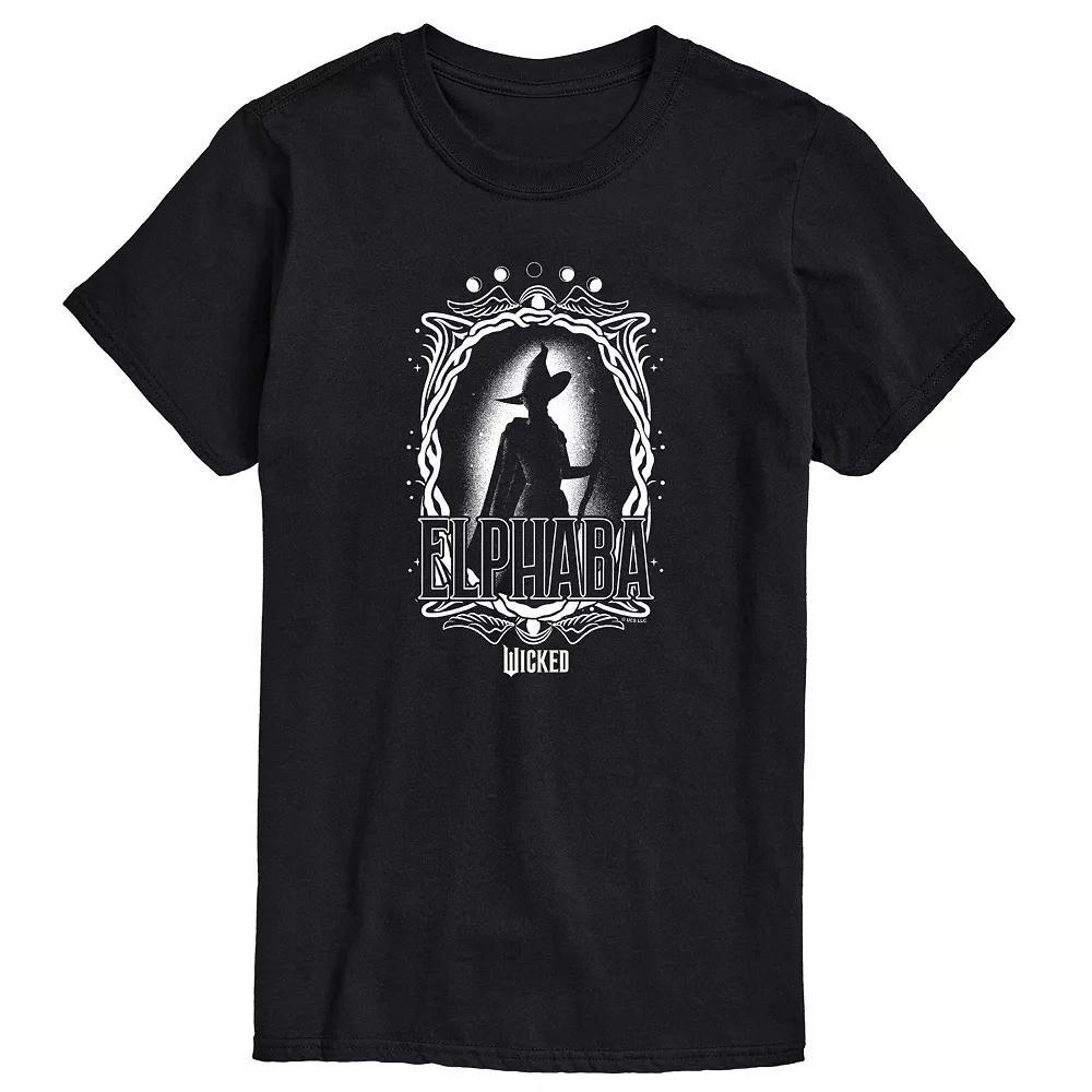 Big & Tall Wicked Elphaba Portrait Graphic Tee, Men's, Size: XL Tall, Black Product Image