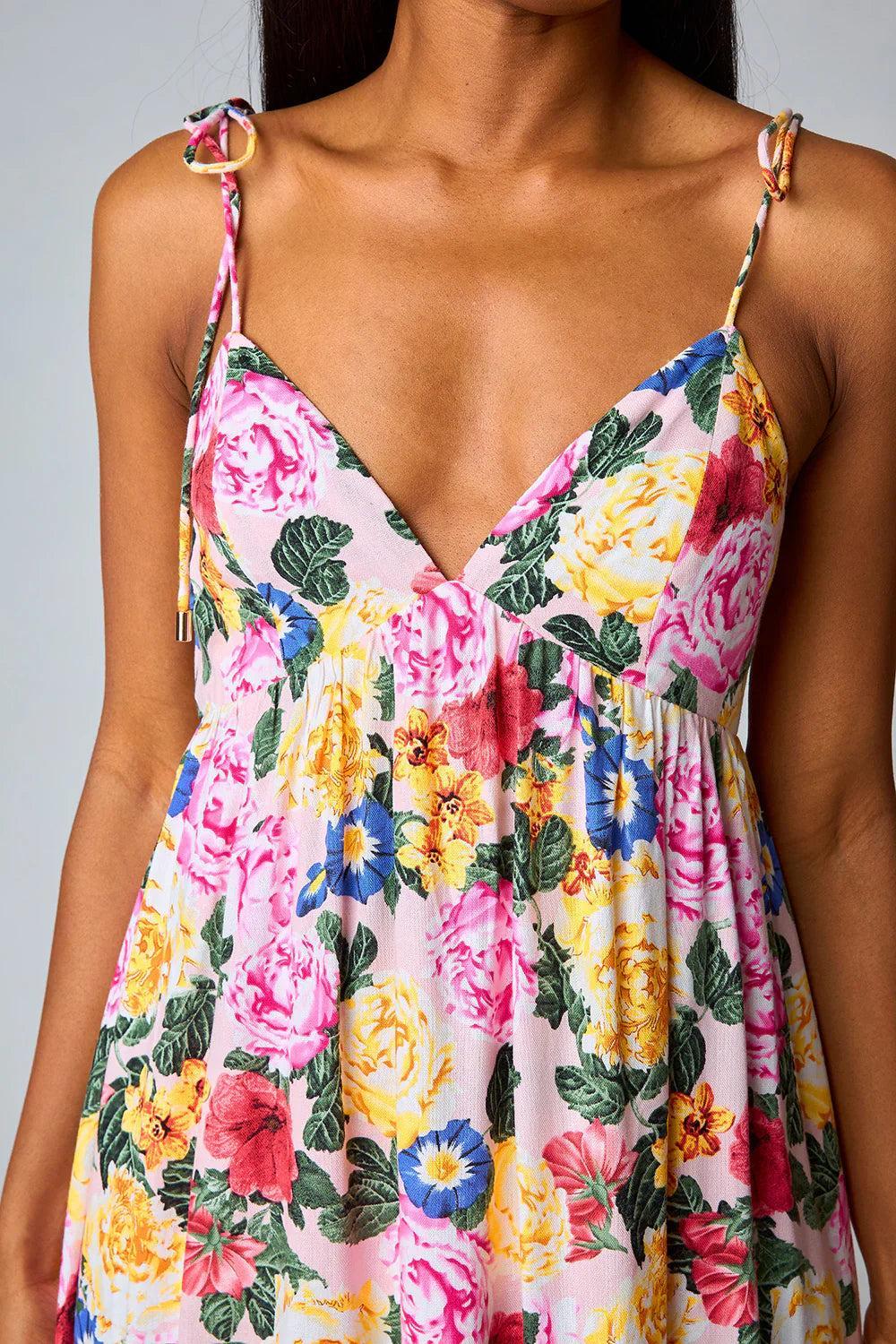 Soleil Monet Tie Shoulder Maxi Dress Product Image