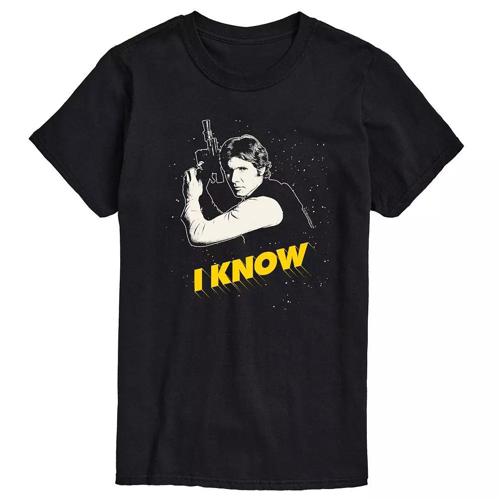 Big & Tall Star Wars Han Solo I Know Graphic Tee, Mens Product Image