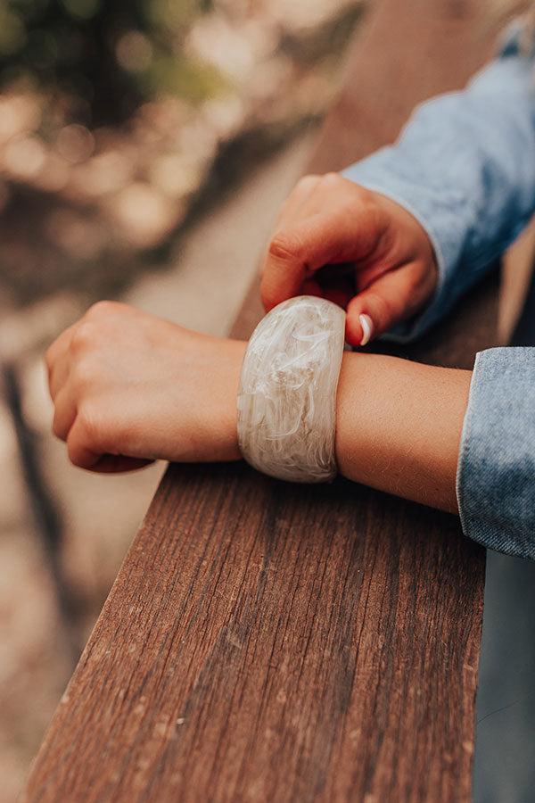Boho Vibe Bangle Bracelet in Beige Product Image