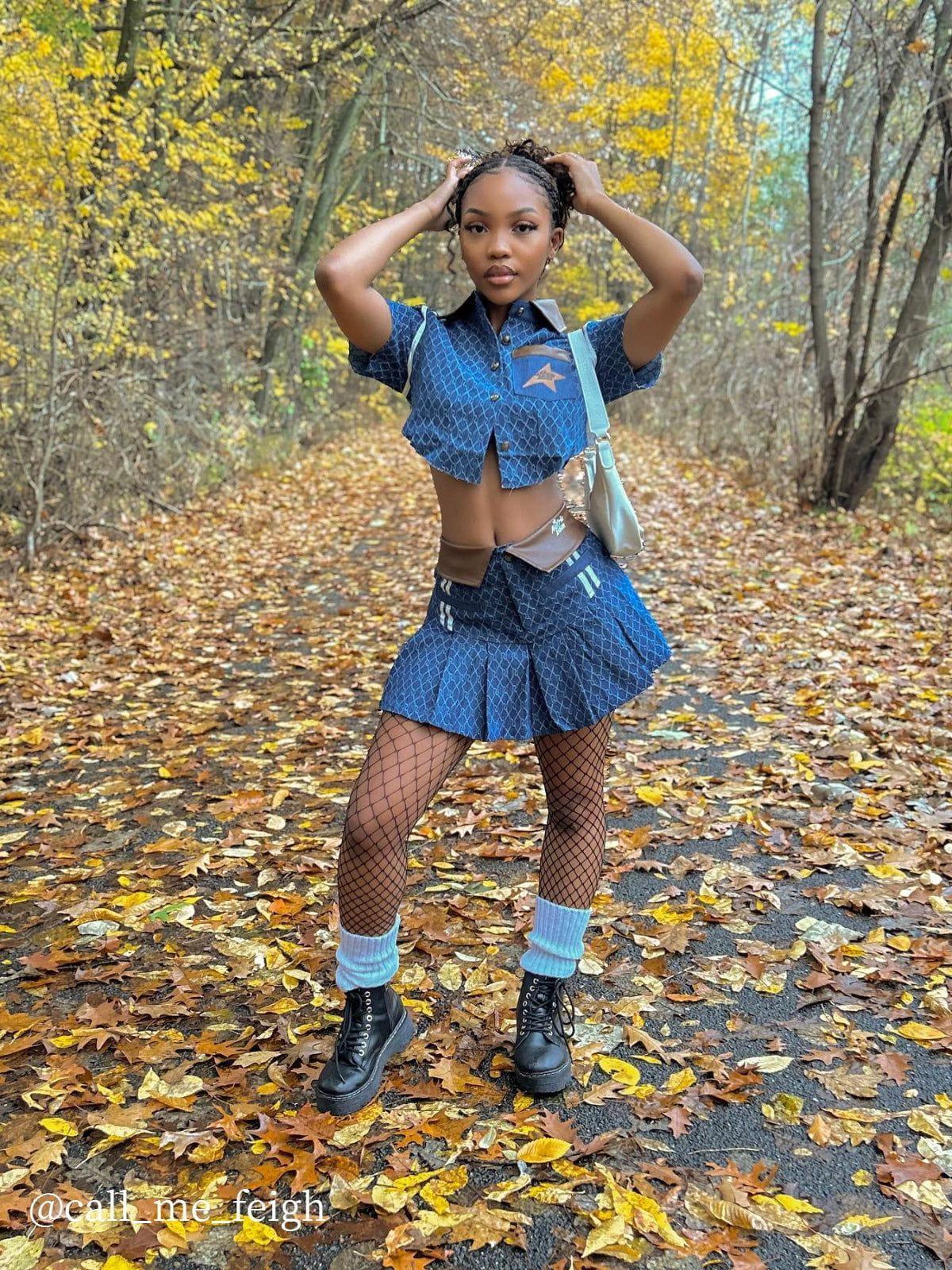 Aelfric Eden Vintage Denim Jacquard Cropped Jacket Product Image