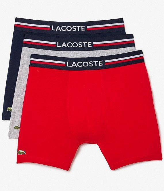 Lacoste French Flag 5#double; Inseam Boxer Briefs 3-Pack Product Image